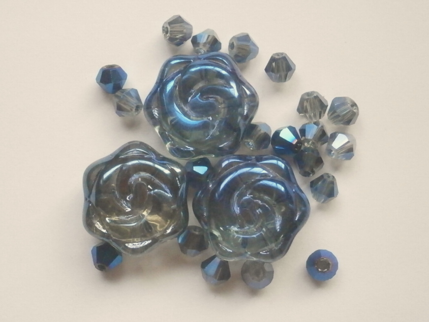 ガラスビーズ★ローズ★モリオン系★④拍卖