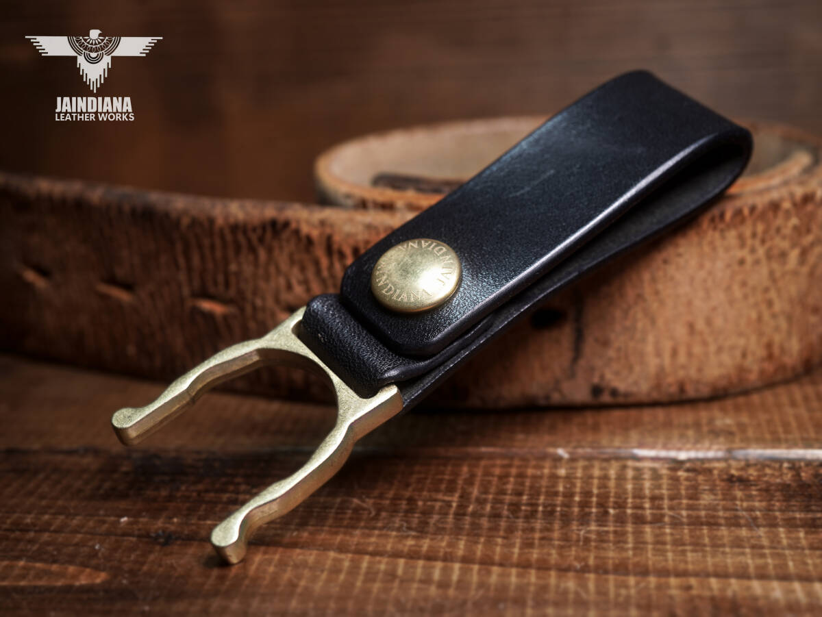 サドルレザー ペットボトルホルダー ブラック拍卖