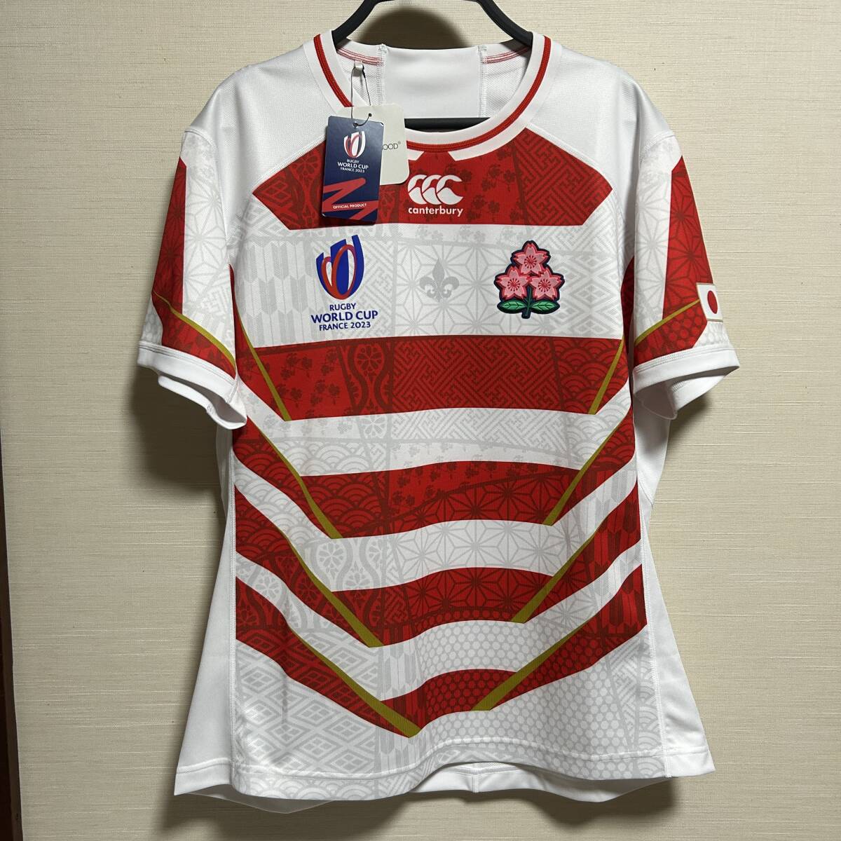 canterbury(カンタベリー) - レプリカ ホーム ジャージー Tシャツ ユニフォーム Lサイズ 赤色 白色 RG33980WC (タグ付き新品未使用)拍卖