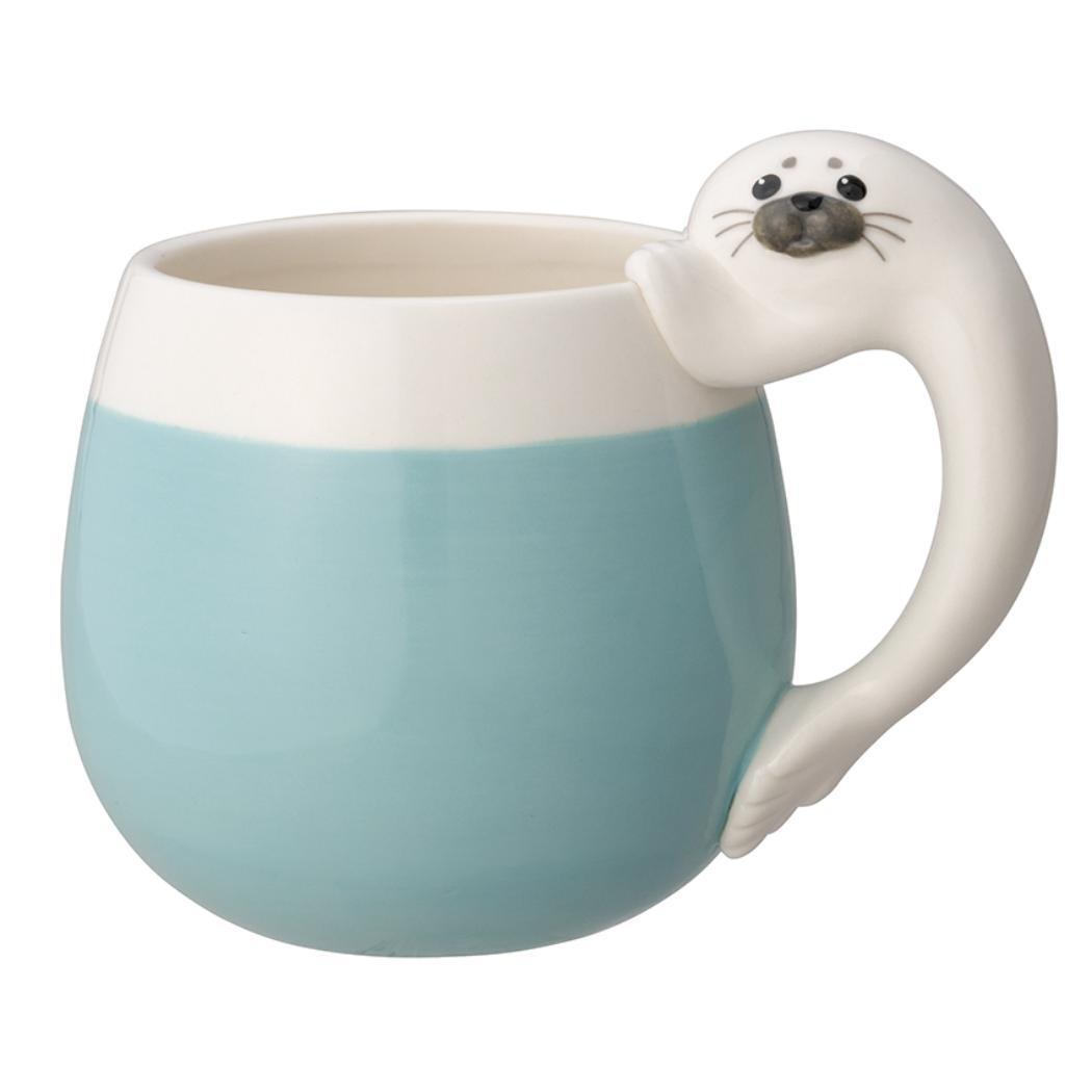 AZARASHI CAFE アザラシカフェ マグカップ アザラシマグ WH デコレ ギフト雑貨 かわいい グッズ拍卖