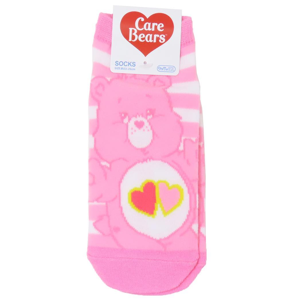 ケアベア 女性用靴下 レディースソックス ラブアロット ボーダー CareBears スモールプラネット キャラックス 大人向け拍卖
