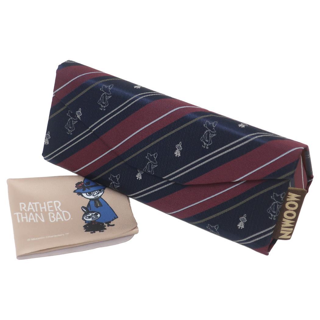 ムーミン 眼鏡ケース ジャガード折りたたみメガネケース クロス付き スナフキン&リトルミイ 北欧 ワタナベ めがね拭き コンパクト拍卖