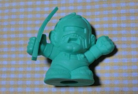 接着あり SD キン肉マン ぱあと4 ネプチューンマン 緑色 消しゴム フィギュア 人形 バンダイ当時 キン肉マン プロレス拍卖