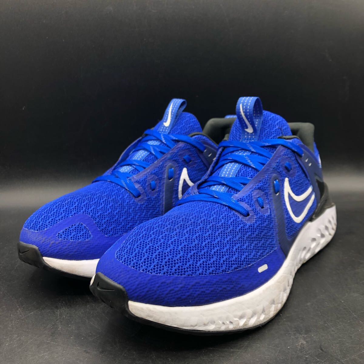 M4474 ほぼ美品 NIKE ナイキ LEGEND REACT 2 レジェンドリアクト ランニングシューズ スニーカー メンズ US7.5/25.5cm ブルー AT1368-400拍卖