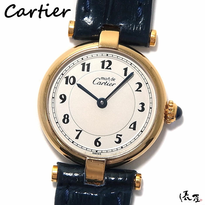 【国際保証書】カルティエ マストヴァンドーム SM アラビア OH済み 美品 時計 ヴィンテージ Cartier 俵屋拍卖