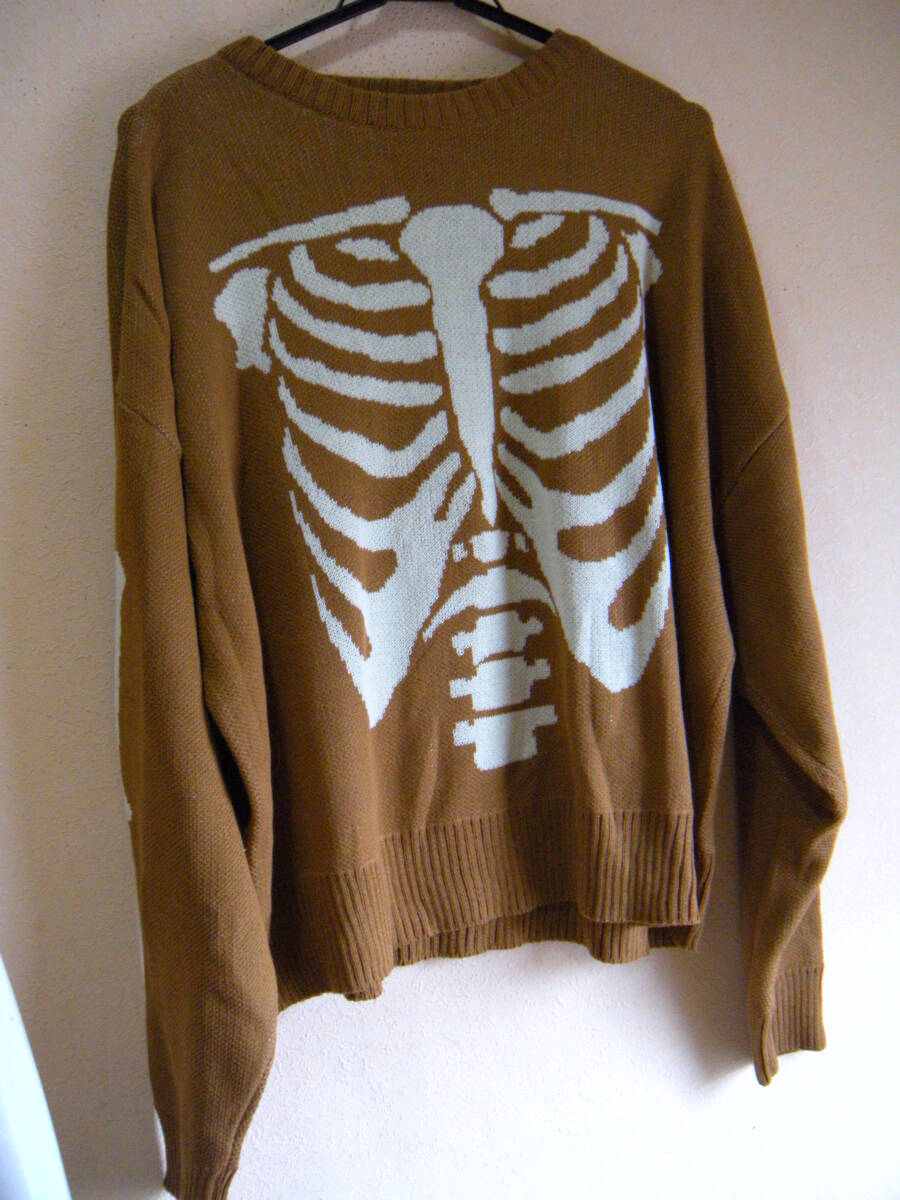 美品 MYne マイン ミハラヤスヒロ S Bone Knit Pullover ボーンプルオーバーニット ビッグシルエット G08PO022 メンズ レディース タ3241拍卖