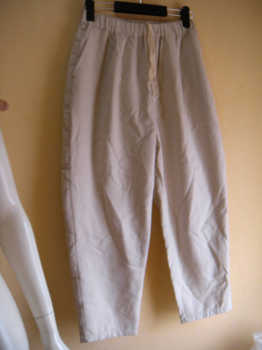 Samansa Mos2 サマンサモスモス レディース F 帯電防止 ツイードライクギャザーテーパードパンツ バルーン TRA-1407128 ベージュ系 タ3373拍卖