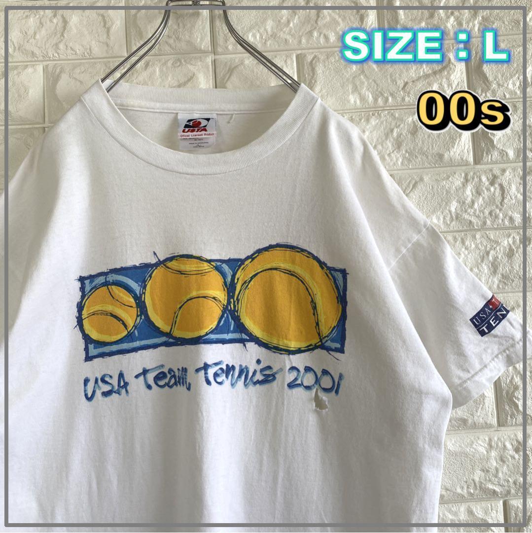 【00s】USTA テニス フェード Tシャツ 2001年 L 4155拍卖