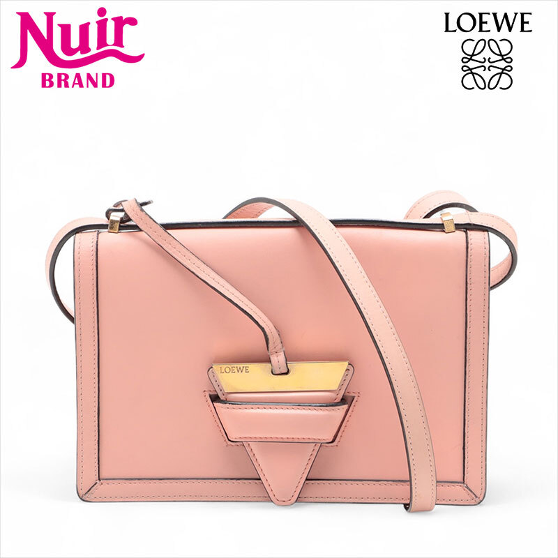 ロエベ LOEWE ショルダーバッグ レザー バルセロロナ ピンク拍卖