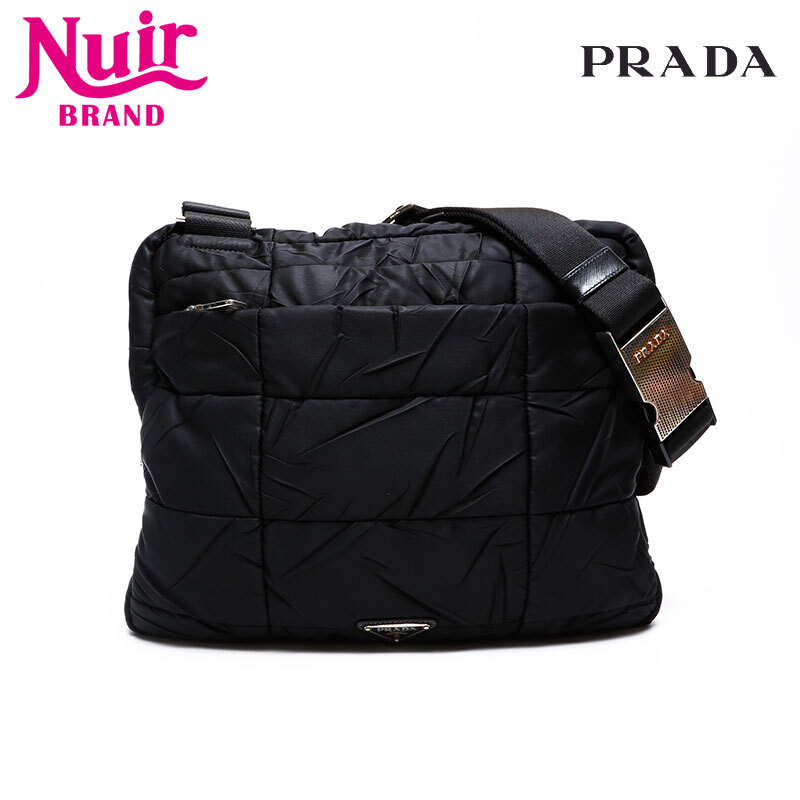 プラダ PRADA ショルダーバッグ ナイロン メッセンジャーバッグ ブラック拍卖