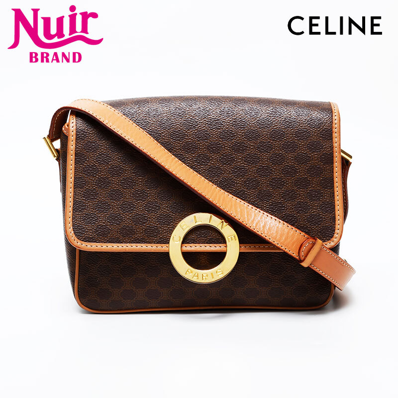 セリーヌ CELINE ショルダーバッグ マカダム PVC ブラウン拍卖