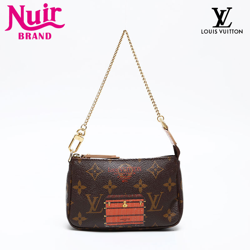 ルイ・ヴィトン LOUIS VUITTON ハンドバッグ 2013年製 モノグラム ミニポシェット アクセソワール トランクプリント ブラウン拍卖