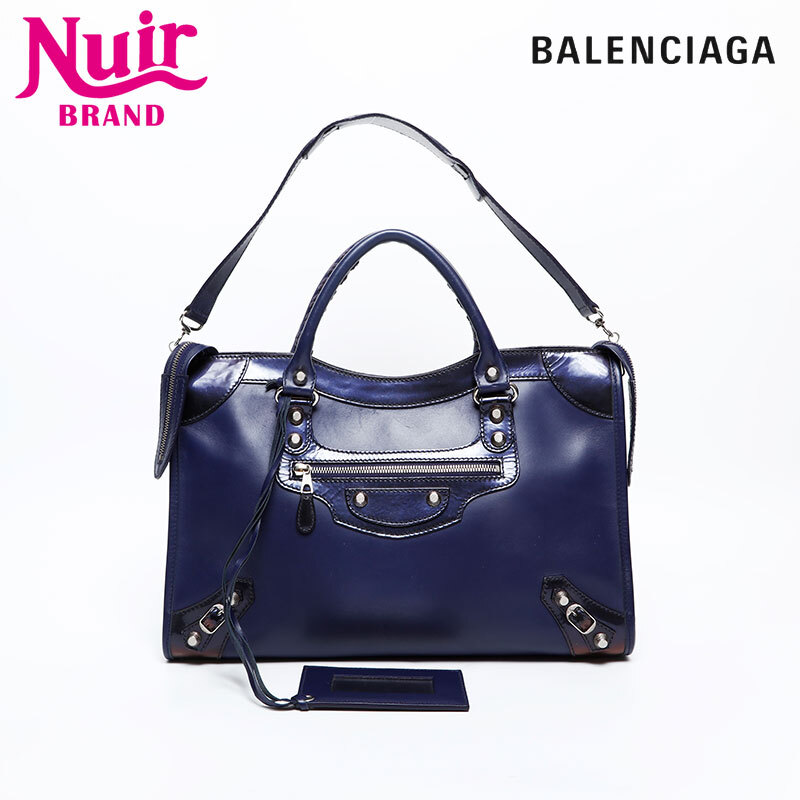 バレンシアガ BALENCIAGA ハンドバッグ シティ ラージ エナメル パープル拍卖