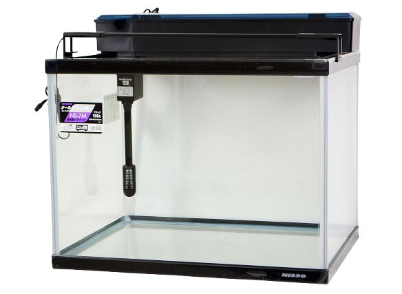 送料無料 ニッソー 60x45x45cmガラス水槽・NS-7M 上部フィルター+LEDライト付4点セット拍卖