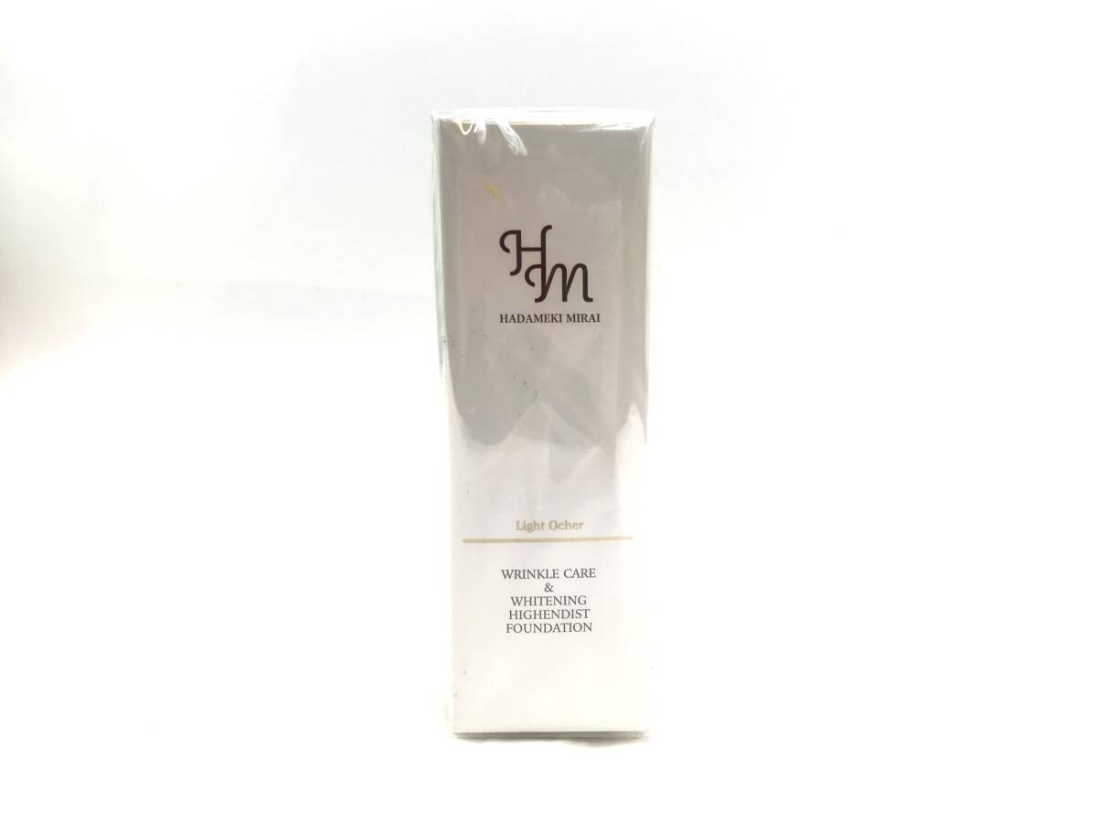 【未使用】ハダメキミライ 薬用リンクルケア 美白リキッドファンデーションLO ライトオークル 26g SPF50+ PA++++ #224172-1拍卖