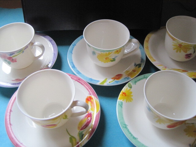 ■■【即決有】■GIVENCHY ジバンシー カップ&ソーサー アソート5客セット 洋食器 ティーカップ コーヒーカップ♪■■拍卖