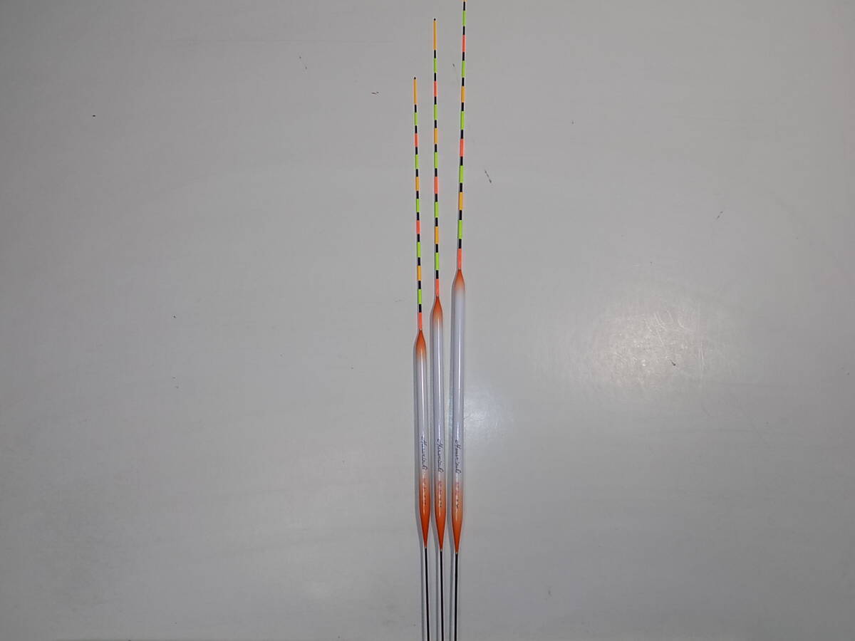 へら浮き 花水樹 萱浮きオールマイティ パイプトップ 12号・14号・16号の3本セット トップ配色目盛り数変更致します。拍卖