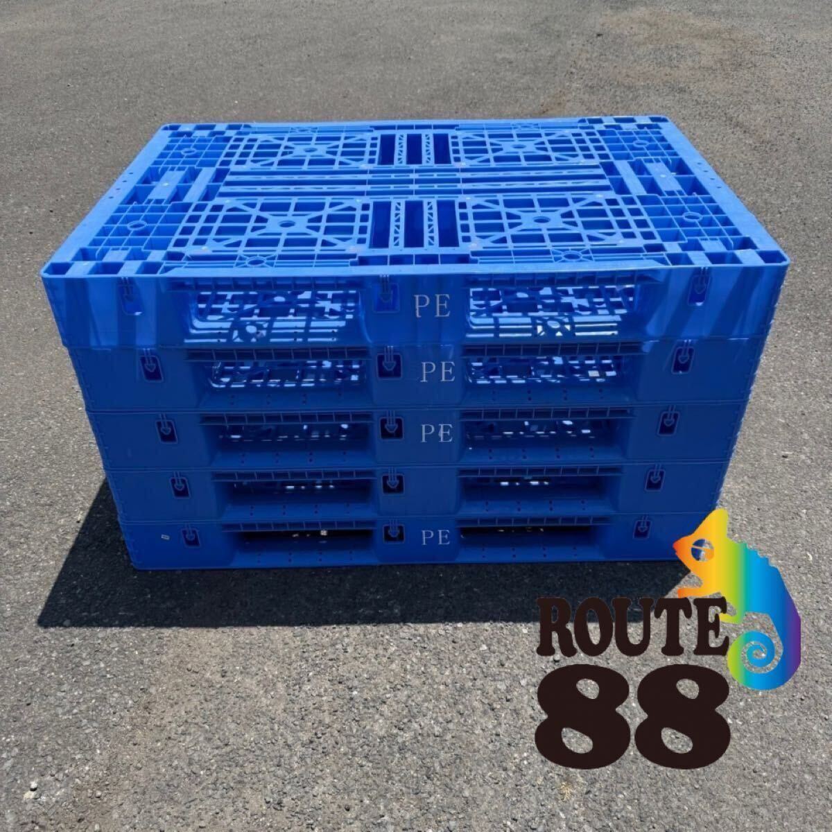 【大分県中津市発】中古 プラスチックパレット 1200×800×140 50枚セット プラパレ 樹脂パレット.拍卖