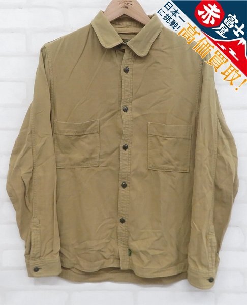 9T3595/Geruga ROUND COLLAR DOBBY SHIRTS GR-S-48B ゲルガ チェーン刺繍 ラウンドカラー ドビーシャツ拍卖