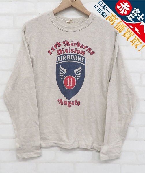 9T4109【クリックポスト対応】WAREHOUSE 5906 11th Airborne Division 長袖Tシャツ ウエアハウス拍卖