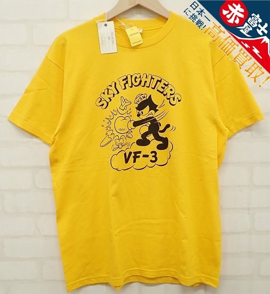 9T4211【クリックポスト対応】未使用品 THE REAL McCOY'S 半袖Tシャツ FELIX リアルマッコイズ フィリックス拍卖