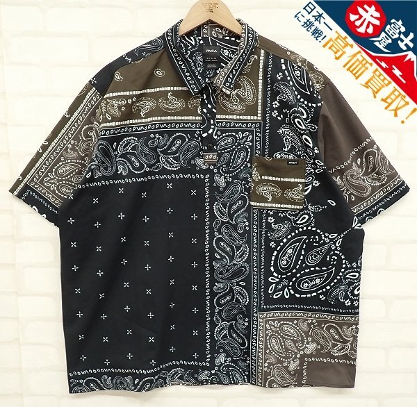 9T3653/RVCA BANDANA UT SHIRTS ルーカ 半袖バンダナシャツ拍卖