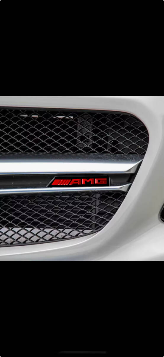 現行!最新!新着 クロームシルバー文字 New AMG Eクラス フロントグリルエンブレム E43 E53 拍卖