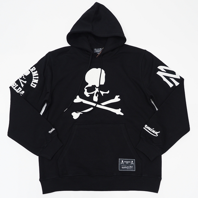 C06101 未使用品 Mitchell&Ness × MASTERMIND WORLD/パーカー 【サイズ:L】 ブラック ミッチェルアンドネス マスターマインド メンズ拍卖