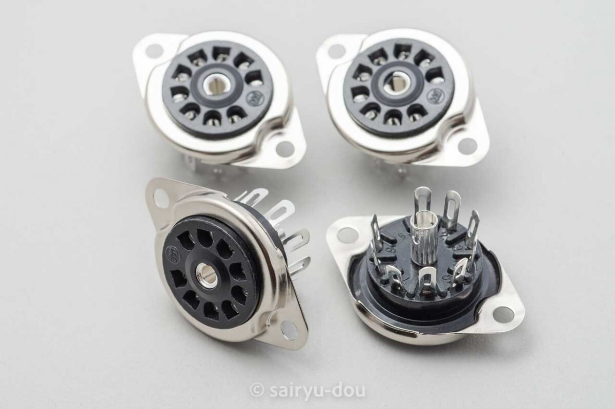 MT9ピン 真空管ソケット QQQ(サンキューテクノス)製 新品4個セットH拍卖