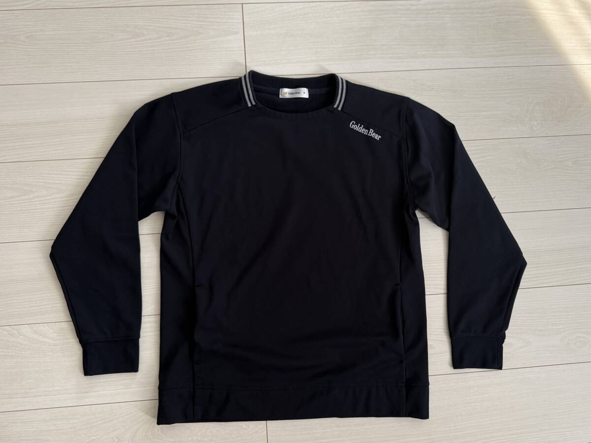 ★Golden Bear ゴールデンベア 長袖 トレーナー Mサイズ ポケット付き ブラック 保温★拍卖