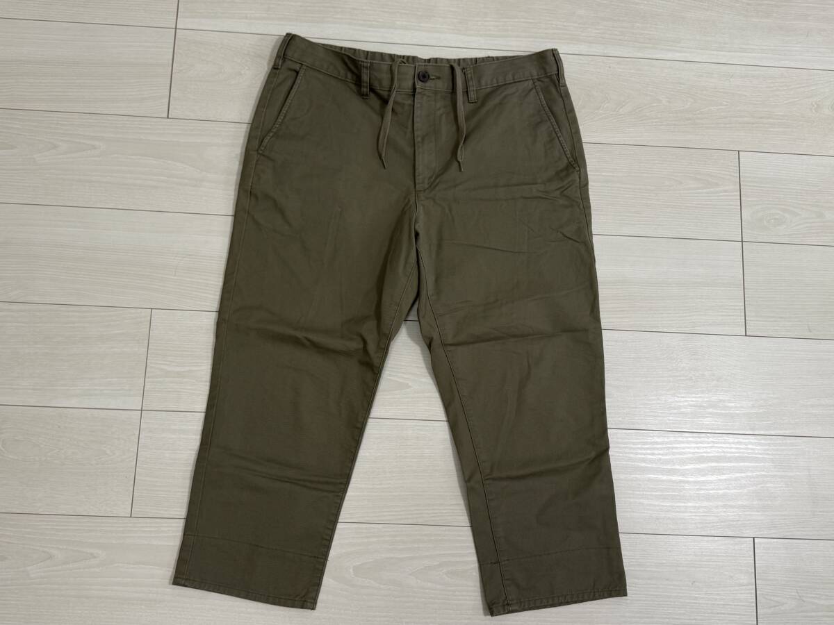 ★GU ジーユー イージークロップドチノ パンツ XLサイズ メンズ オリーブ★拍卖
