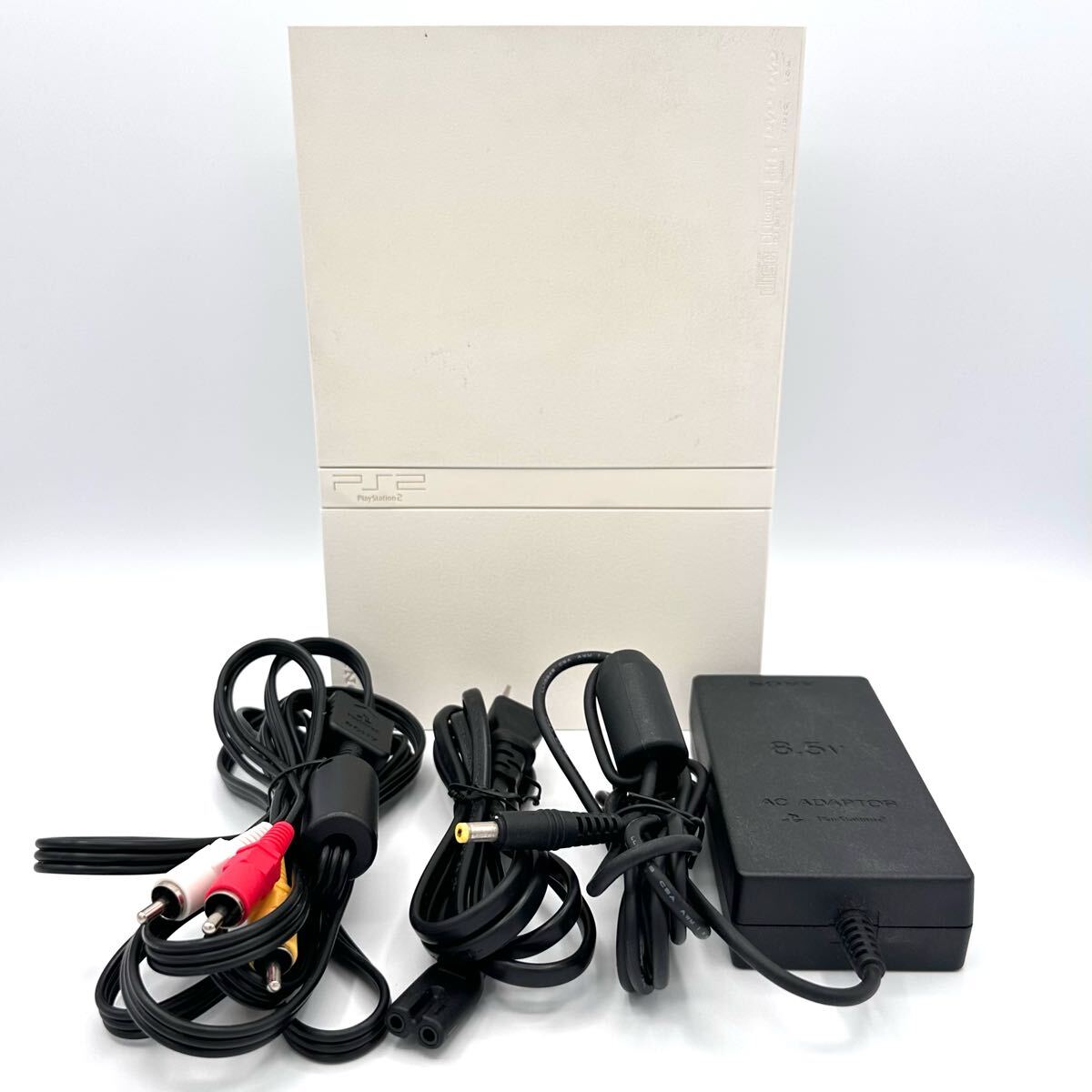 【動作品】PlayStation2 本体 SCPH-75000 CW セラミックホワイト PS2 ACアダプター 拍卖