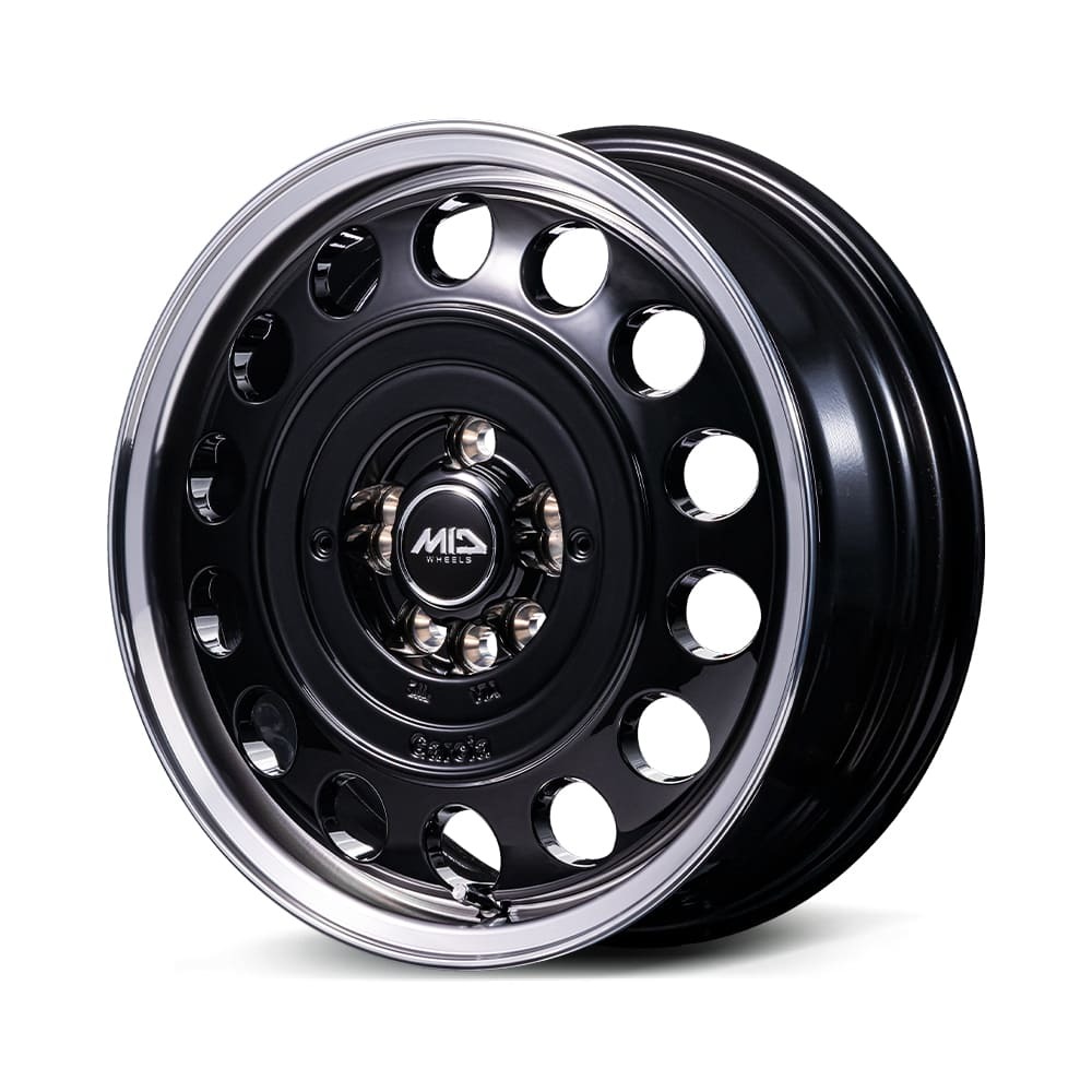 16インチ 10H108/114.3 6.5J+40 0穴 ガルシアシスコ ホイール 1本 ブラック リムポリッシュ MID Garcia CISCO Type II 2拍卖