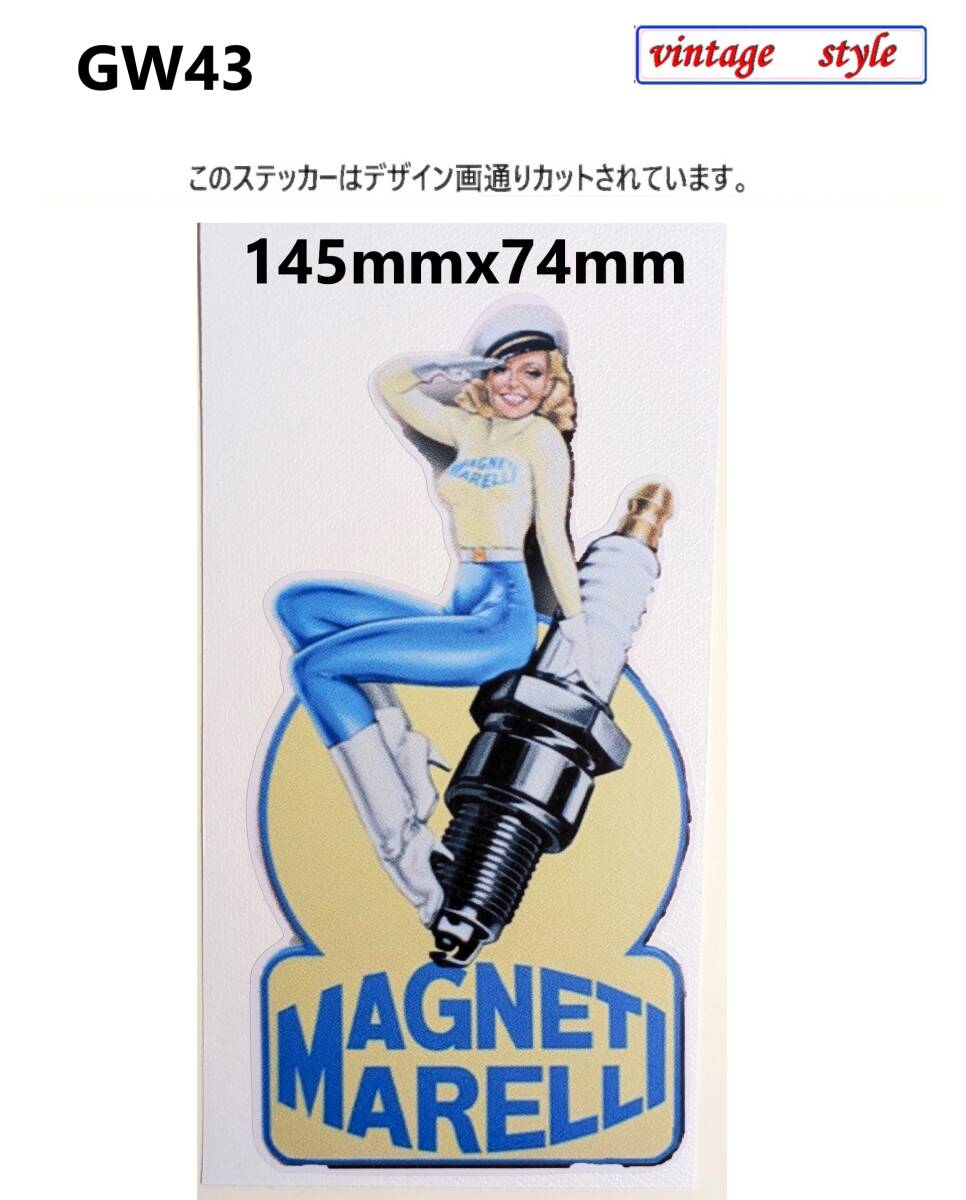 訳あり50%OFF GW43-01 特価 ヴィンテージスタイル MAGNETI MARELLI マニエッティ・マレリ イタリア ダメージ加工 ステッカー デカール拍卖