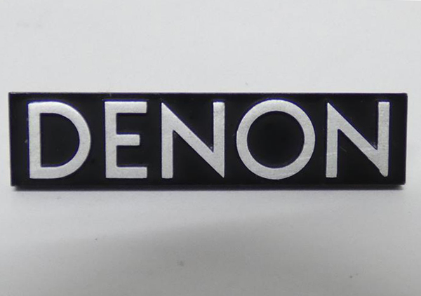 ■DENON アルミ エンブレム ロゴプレート 幅38mm ③拍卖