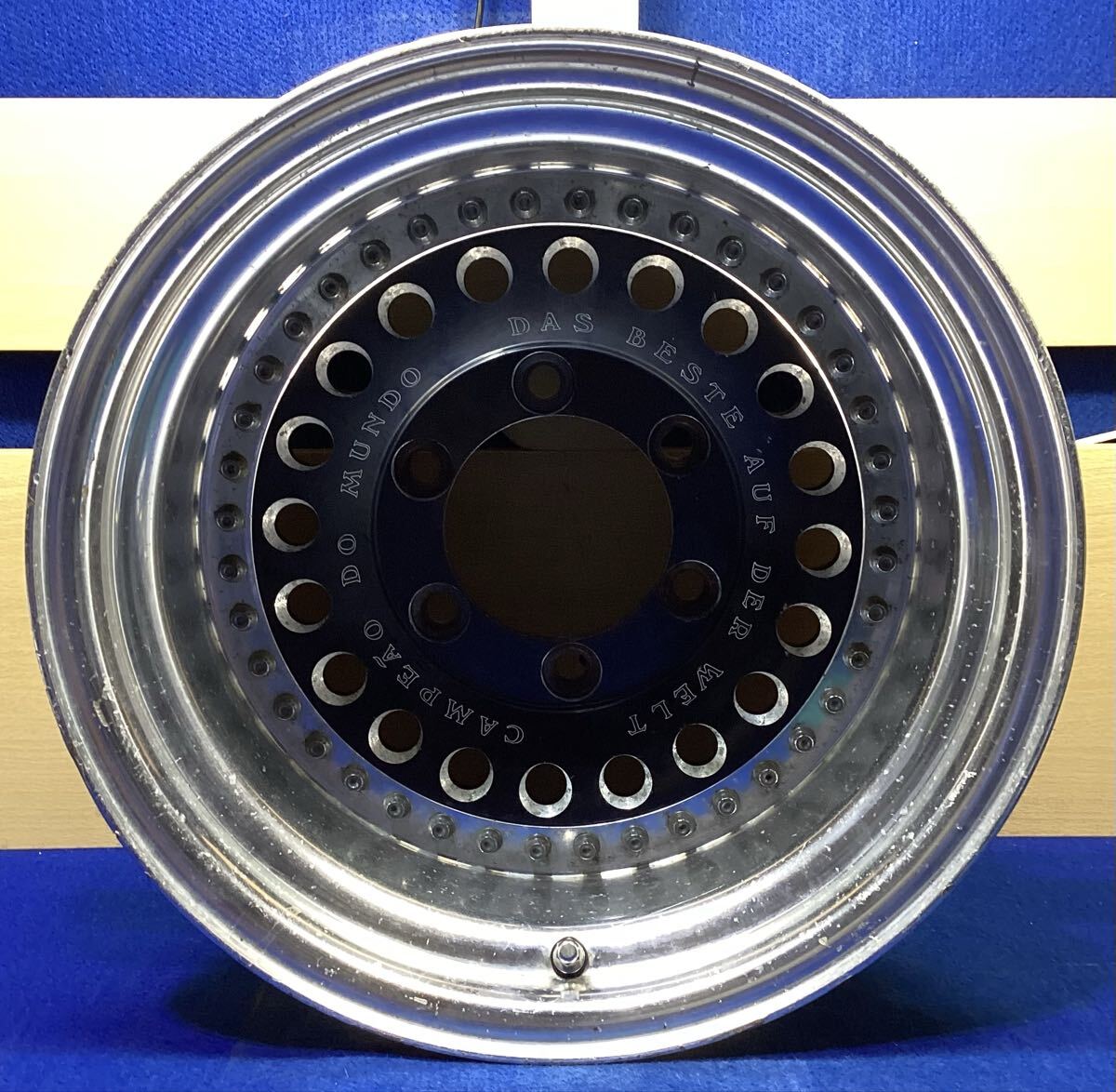 超深リム*CAMPEAO DO MUNDO*15インチレンコンホイール*15x8.0JJ/オフセット約-25(実測)/PCD139.7-6H*単品1本【3/3】拍卖
