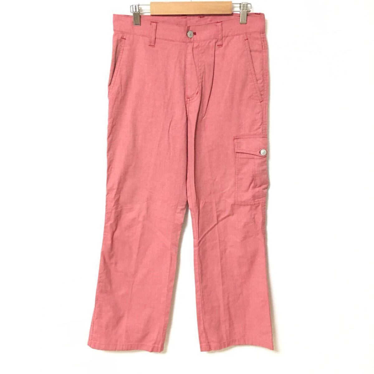 ゴルフにも◎【IGNIO】イグニオ パンツ ボトムス スラックス ストレート スポーツ レッド カジュアル デイリー メンズ サイズ76cm/Y34000fF拍卖