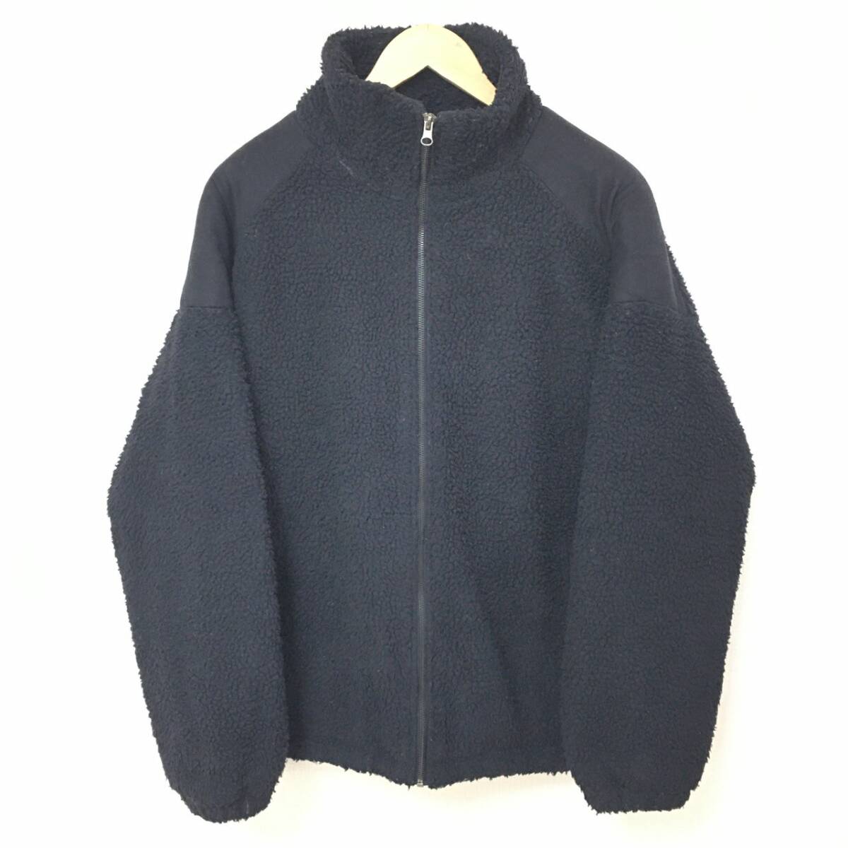 もこもこ暖かい◎【BENO】ビーノ ボア ブルゾン ジップアップ フリース ジャケット スタンドカラー メンズ ブラック サイズ L /Y34372fa拍卖