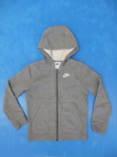 【お買得!】★NIKE/ナイキ★長袖パーカー グレー 140サイズ ジップアップ拍卖
