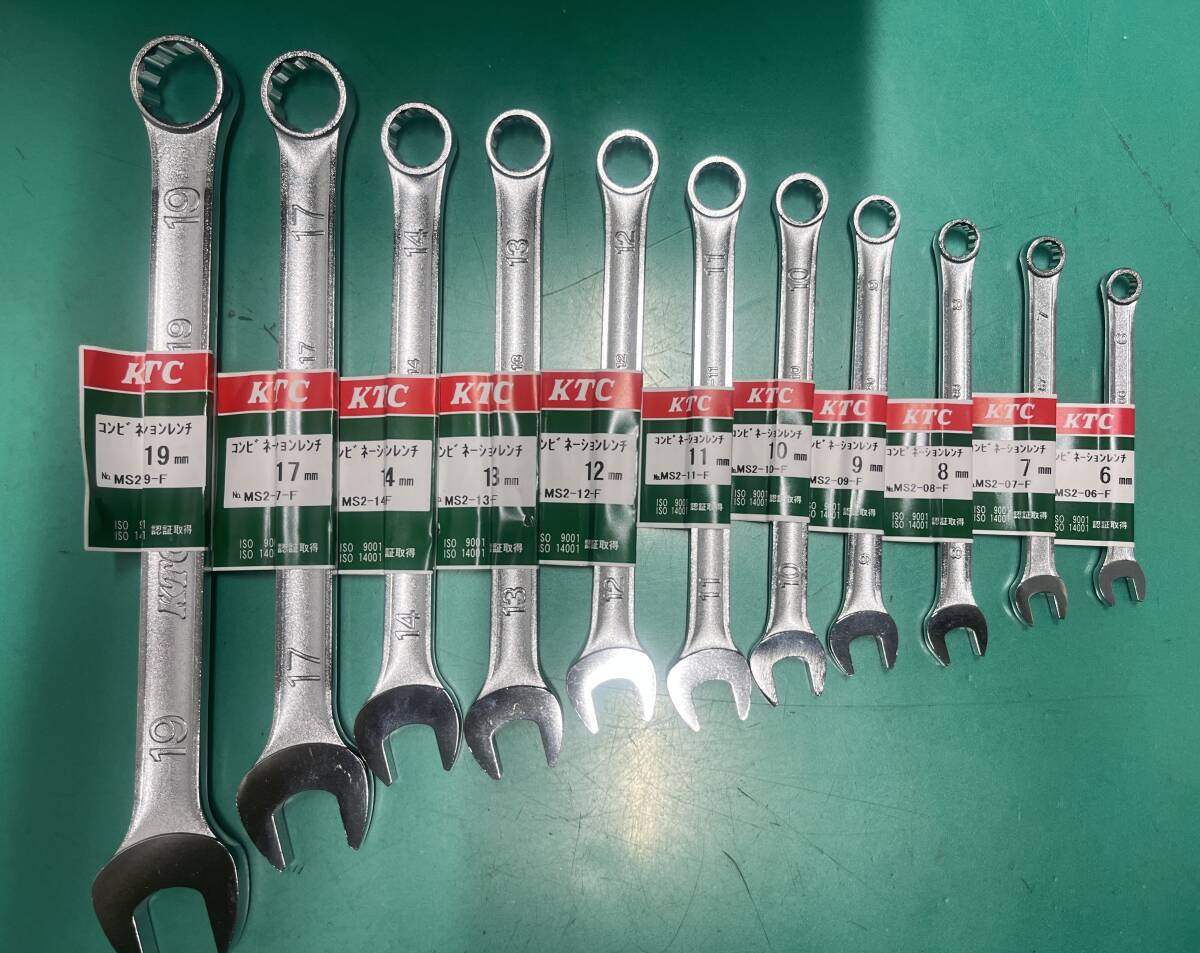 【新品未使用品/11本セット】KTC 京都機械工具 コンビネーションレンチ MS2-19〜MS2-06 19mm~6mm 9181拍卖