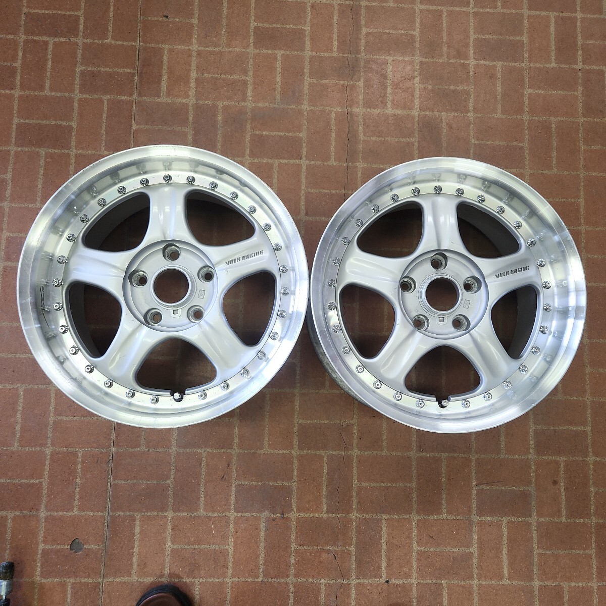 深リム RAYS VOLK RACING New A-V 16インチ 8J+35 5H-114.3 中古2本 ドリケツ拍卖