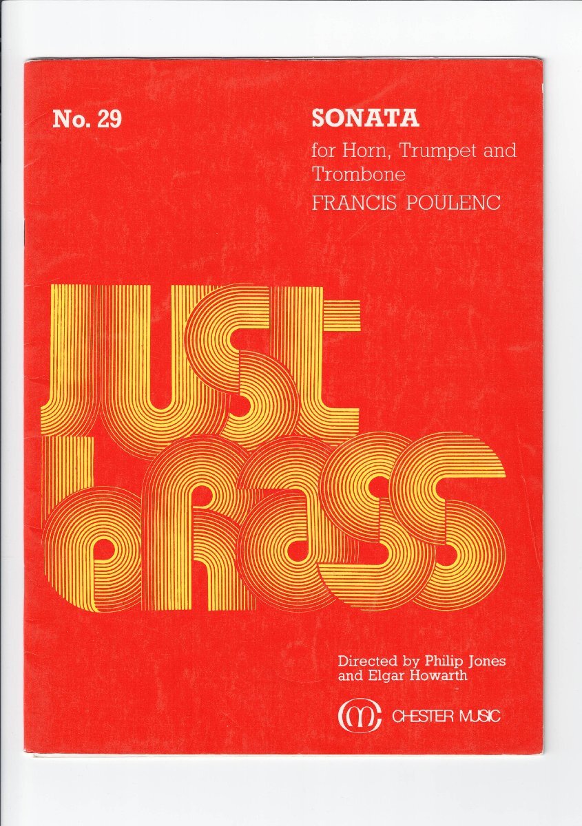 送料無料 金管3重奏楽譜 フランシス・プーランク:ソナタ 試聴可 スコア・パート譜セット Hrn/Trp/Trb拍卖
