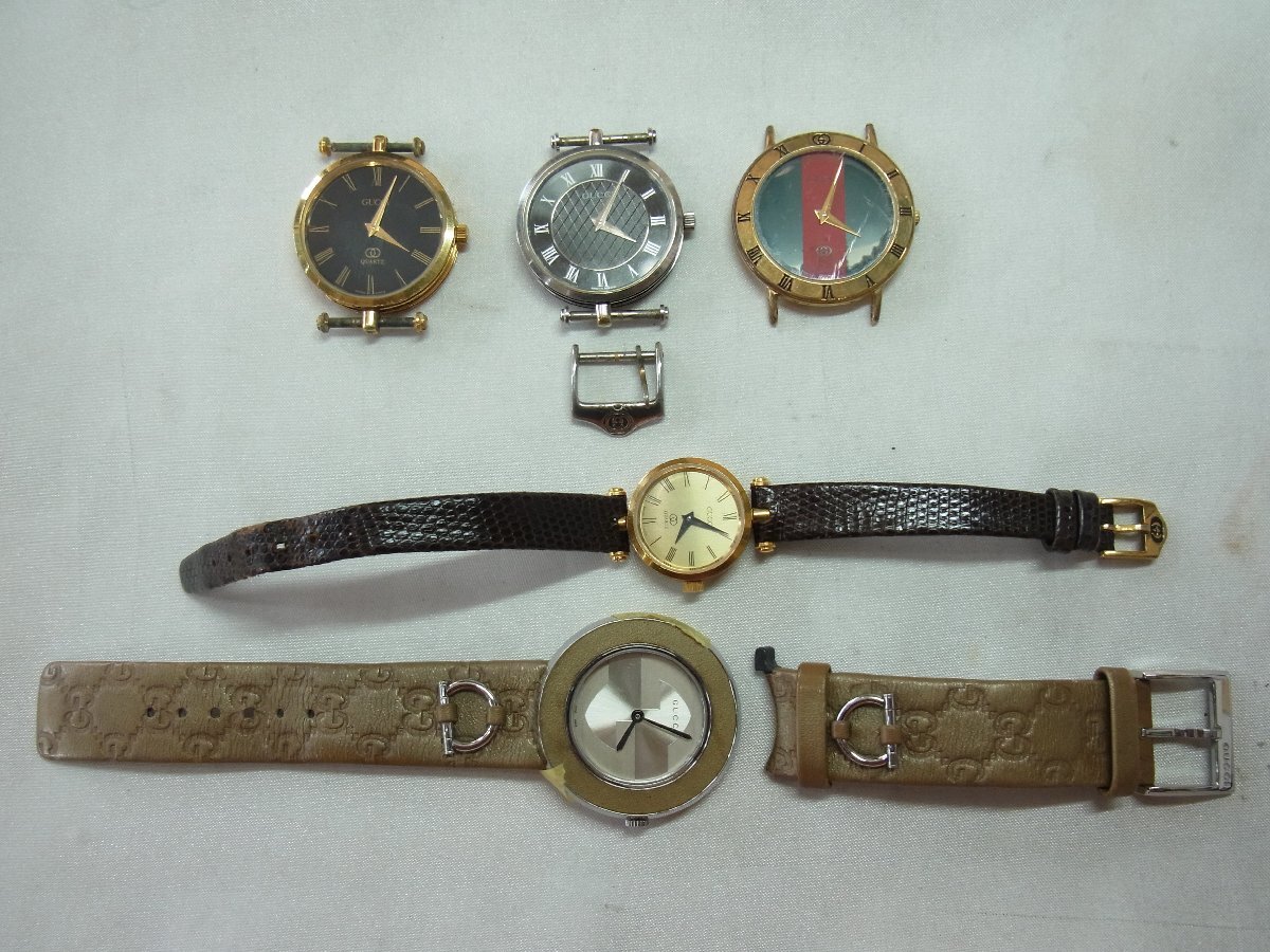 1円~【稼働・5本まとめ】グッチ GUCCI シェリー/シェリー/3000M/シェリー/129.4 メンズ/レディース 腕時計 クオーツ 2針 ラウンド SSxGP拍卖