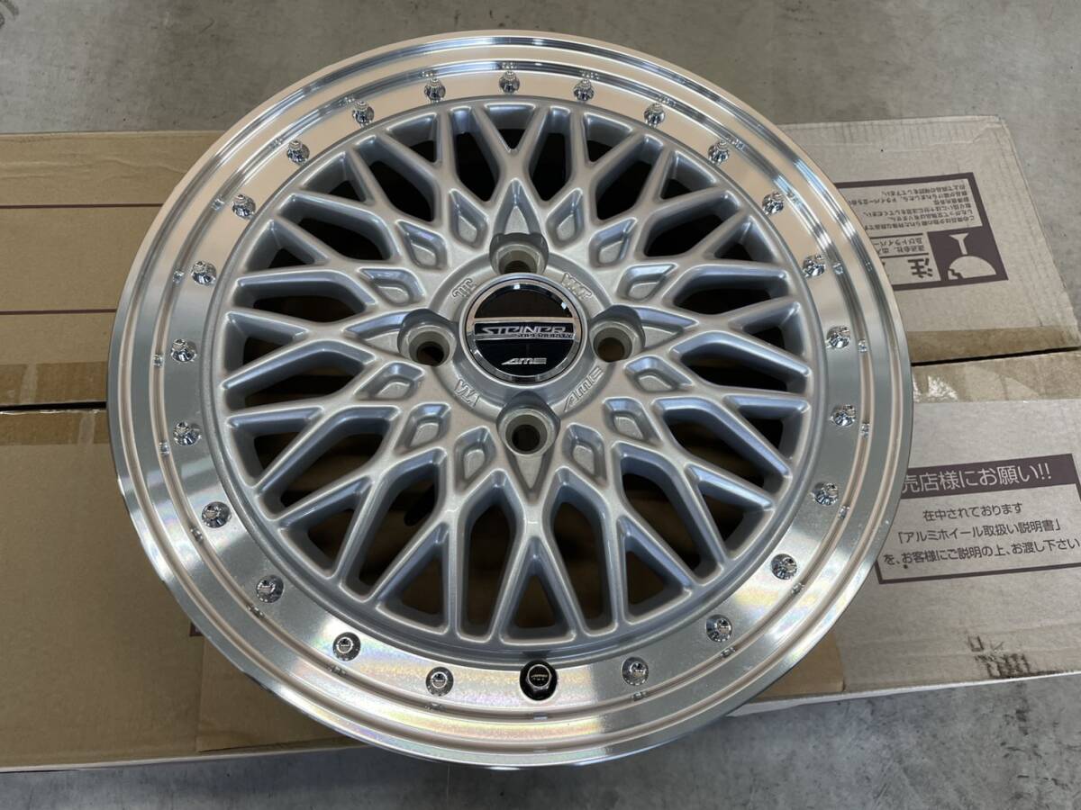 新品展示品 AME スティンガーFTX 15インチ ワゴンR アルト エブリィ タント ミラ アトレー N BOX カスタム ライフ BBS SSR 旧車拍卖