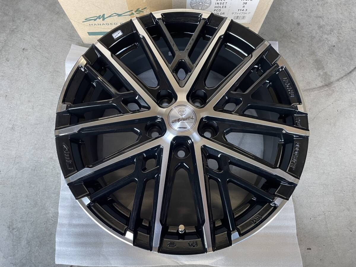 新品 AME スマックグレイブ 17インチ 4本セット アルファード ヴェルファイア レクサス デリカ エクストレイル スカイライン拍卖