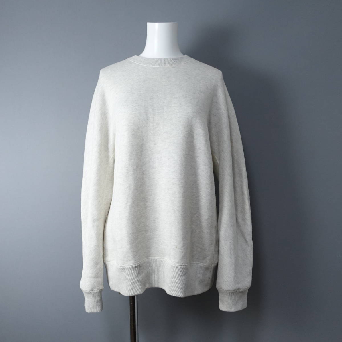 SCYE BASICS/サイ ベーシックス/38/日本製/裏起毛カットソー/ライトグレー/トレーナー/スウェット/レディース/オーバー/ゆったりシルエット拍卖