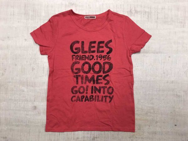 MOUVOIR モボワール 英字プリント 00s MORI-KEI ドメスティック 古着 半袖Tシャツ レディース コットン100% M 赤拍卖