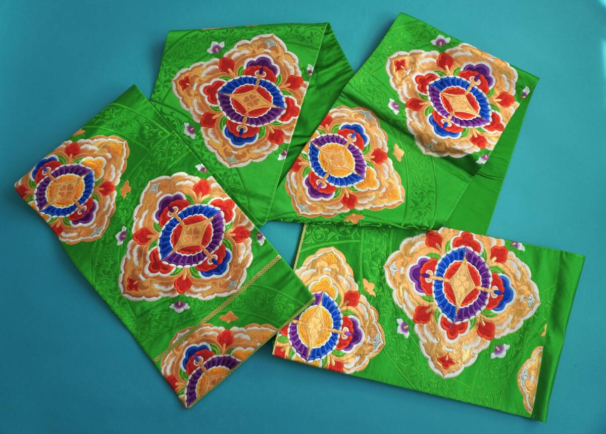 ■きもの 振袖用袋帯 華やか金糸 豪華花紋拍卖