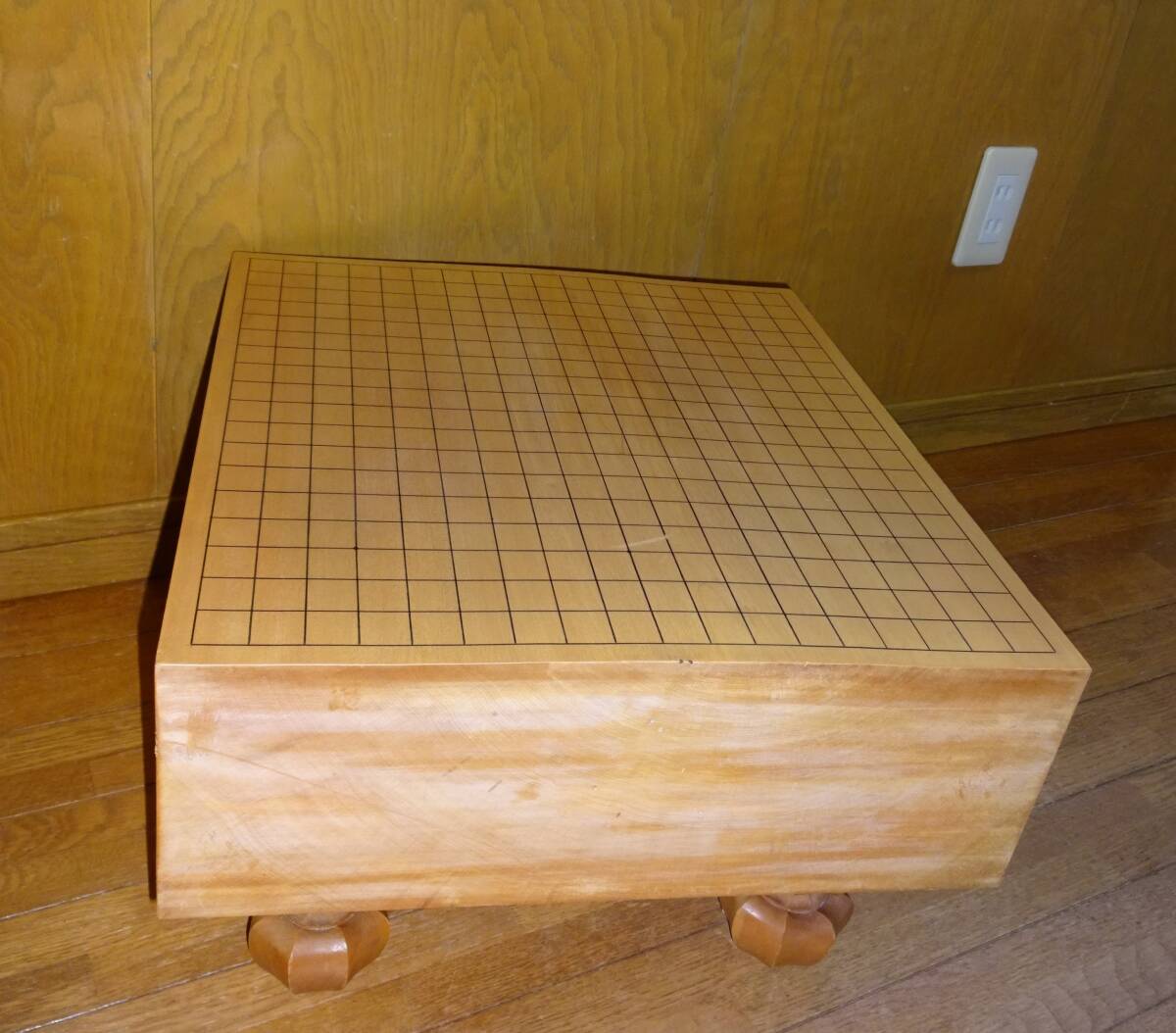 碁盤 覆い付き カバー付 41cm×45.3cm×H27cm 厚み14cm 中古碁盤拍卖