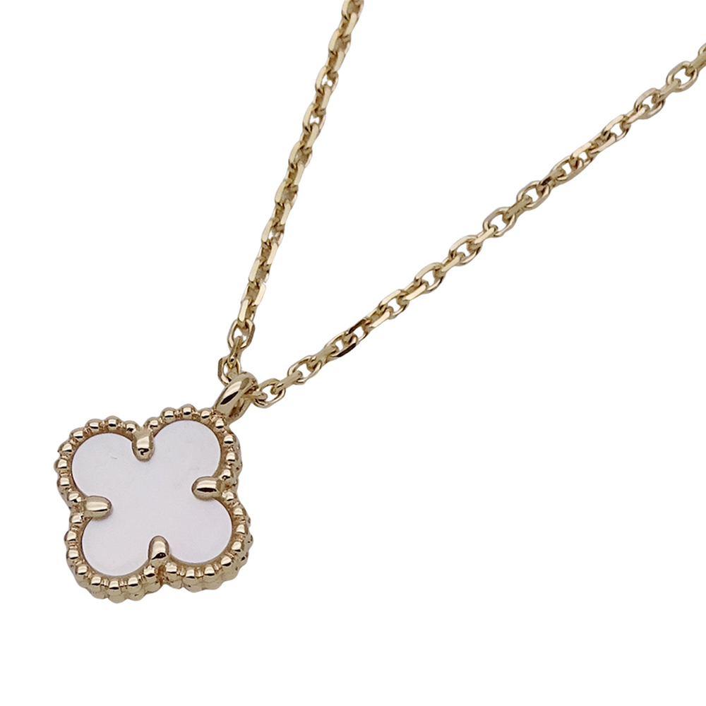 ヴァンクリーフ&アーペル Van Cleef & Arpels ネックレス スウィートアルハンブラ レディース ブランド 750YG マザーオブパール 磨き済み拍卖